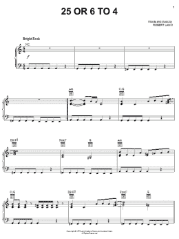 page one of 25 Or 6 To 4 (Piano, Vocal & Guitar Chords (Right-Hand Melody))