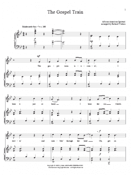 page one of The Gospel Train (Piano & Vocal)