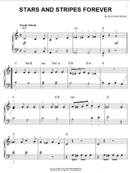 page one of Stars And Stripes Forever (Easy Piano)