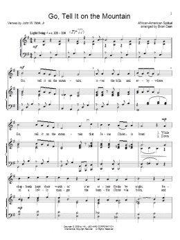 page one of Go, Tell It On The Mountain (Piano & Vocal)