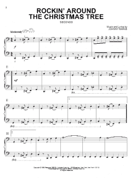 page one of Rockin' Around The Christmas Tree (Piano Duet)