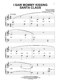 page one of I Saw Mommy Kissing Santa Claus (arr. Phillip Keveren) (Beginning Piano Solo)