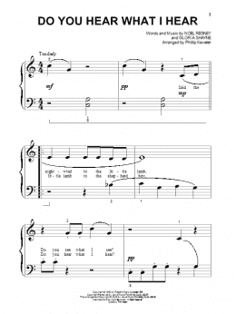 page one of Do You Hear What I Hear (arr. Phillip Keveren) (Beginning Piano Solo)