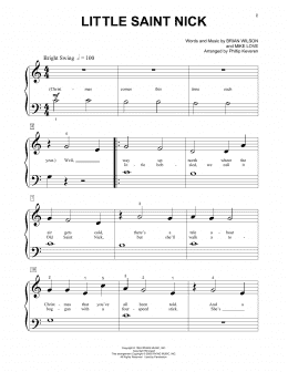 page one of Little Saint Nick (arr. Phillip Keveren) (Beginning Piano Solo)