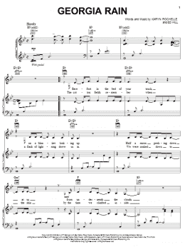 page one of Georgia Rain (Piano, Vocal & Guitar Chords (Right-Hand Melody))
