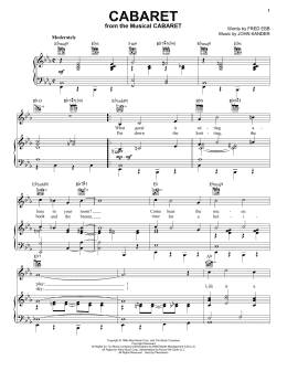 page one of Cabaret (Piano, Vocal & Guitar Chords (Right-Hand Melody))