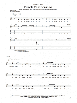 page one of Black Tambourine (Guitar Tab)