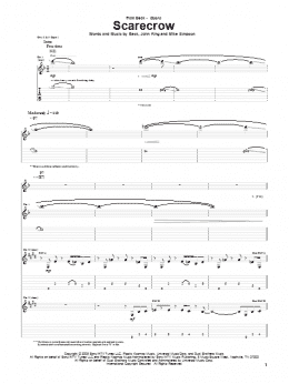page one of Scarecrow (Guitar Tab)