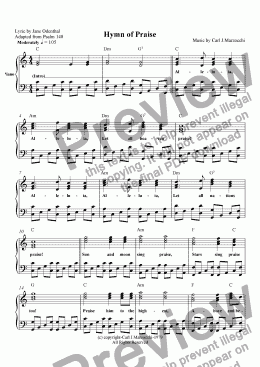 page one of Hymn of Praise