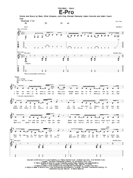 page one of E-Pro (Guitar Tab)