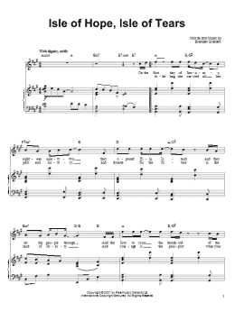 page one of Isle Of Hope, Isle Of Tears (Piano, Vocal & Guitar Chords (Right-Hand Melody))