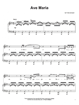 page one of Ave Maria (Piano, Vocal & Guitar Chords (Right-Hand Melody))