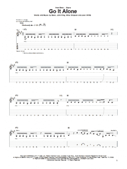 page one of Go It Alone (Guitar Tab)