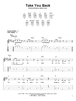 page one of Take You Back (Easy Guitar Tab)
