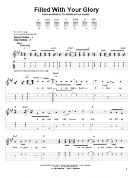 page one of Filled With Your Glory (Easy Guitar Tab)