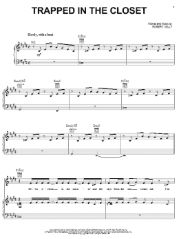 page one of Trapped In The Closet (Piano, Vocal & Guitar Chords (Right-Hand Melody))