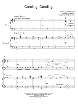 page one of Caroling, Caroling (Piano Duet)