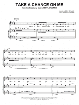 page one of Take A Chance On Me (Piano, Vocal & Guitar Chords (Right-Hand Melody))