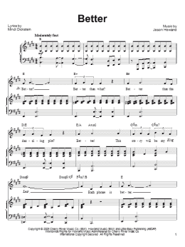 page one of Better (Piano, Vocal & Guitar Chords (Right-Hand Melody))