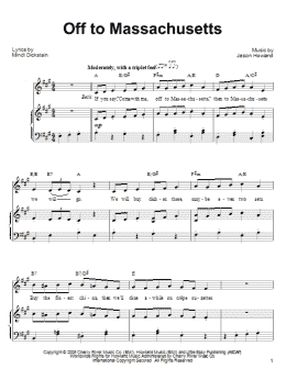 page one of Off To Massachusetts (Piano, Vocal & Guitar Chords (Right-Hand Melody))