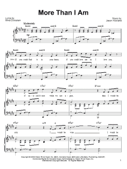 page one of More Than I Am (Piano, Vocal & Guitar Chords (Right-Hand Melody))
