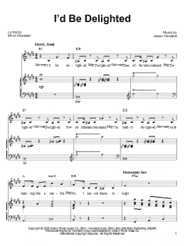 page one of I'd Be Delighted (Piano, Vocal & Guitar Chords (Right-Hand Melody))