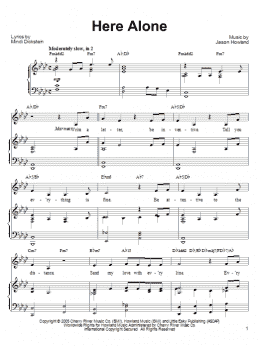 page one of Here Alone (Piano, Vocal & Guitar Chords (Right-Hand Melody))