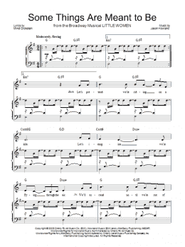 page one of Some Things Are Meant To Be (Piano, Vocal & Guitar Chords (Right-Hand Melody))