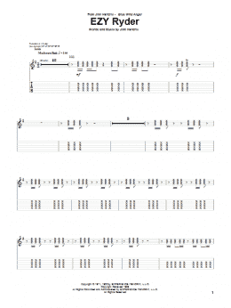 page one of EZY Ryder (Guitar Tab)