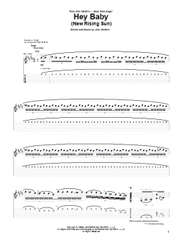 page one of Hey Baby (New Rising Sun) (Guitar Tab)