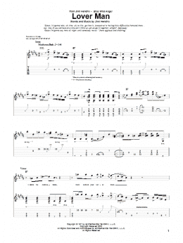 page one of Lover Man (Guitar Tab)