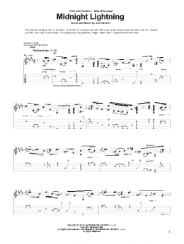 page one of Midnight Lightning (Guitar Tab)