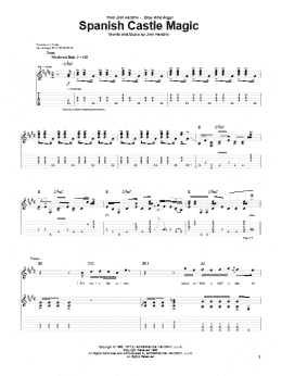 page one of Spanish Castle Magic (Guitar Tab)