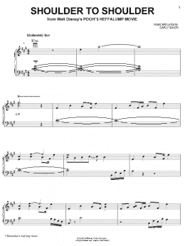 page one of Shoulder To Shoulder (Piano, Vocal & Guitar Chords (Right-Hand Melody))
