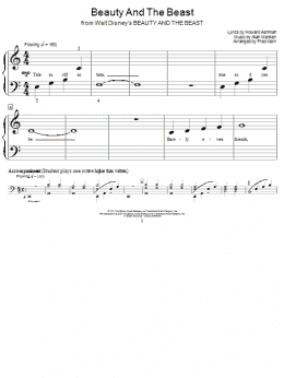 page one of Beauty And The Beast (arr. Fred Kern) (Educational Piano)