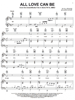 page one of All Love Can Be (Piano, Vocal & Guitar Chords (Right-Hand Melody))