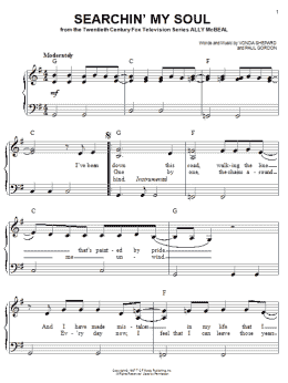 page one of Searchin' My Soul (Easy Piano)