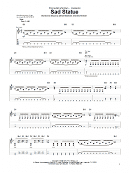page one of Sad Statue (Guitar Tab)