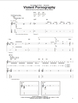 page one of Violent Pornography (Guitar Tab)