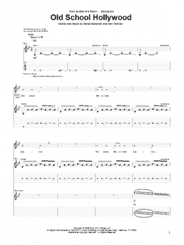 page one of Old School Hollywood (Guitar Tab)