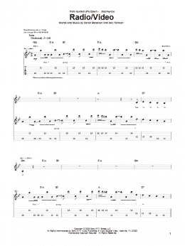page one of Radio/Video (Guitar Tab)