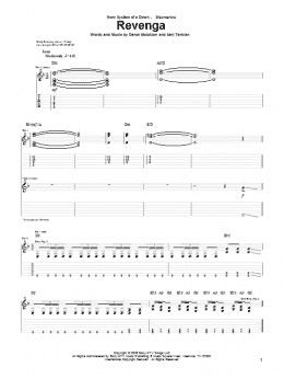 page one of Revenga (Guitar Tab)