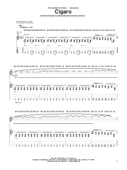 page one of Cigaro (Guitar Tab)