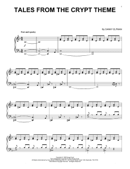 page one of Tales From The Crypt Theme (Piano Solo)