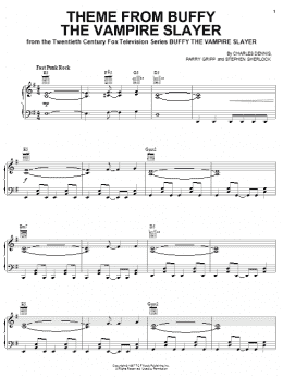 page one of Theme From Buffy The Vampire Slayer (Piano Solo)