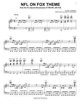 page one of NFL On Fox Theme (Piano Solo)