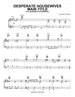 page one of Desperate Housewives Main Title (Piano Solo)