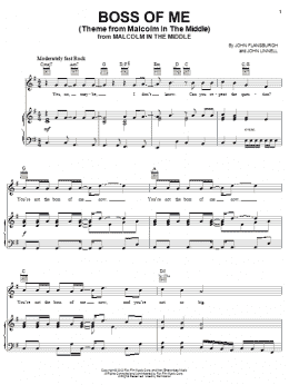 page one of Boss Of Me (Theme From Malcolm In The Middle) (Piano, Vocal & Guitar Chords (Right-Hand Melody))