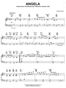 page one of Angela (Piano Solo)