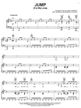 page one of Jump (For My Love) (Piano, Vocal & Guitar Chords (Right-Hand Melody))